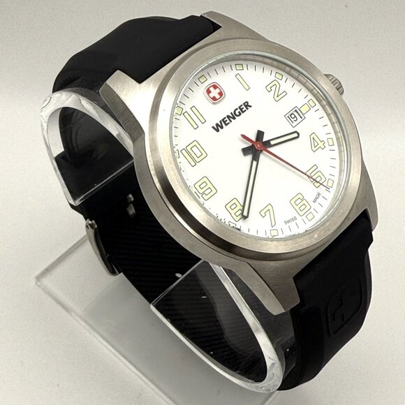 Wenger Swiss Military Field 2014 Round Mens 100M 41mm Watch Working - Picture 2 of 8